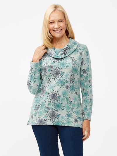 TIGI  Mint Dandelion Cowl Neck Tunic