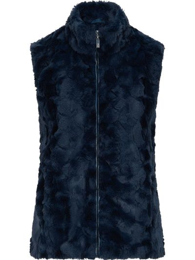 TIGI  Navy Two Tone Fur Gilet