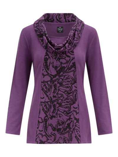 TIGI  Purples Cowl Neck Tunic