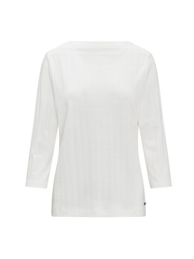 TIGI  Boat Neck Textured Top