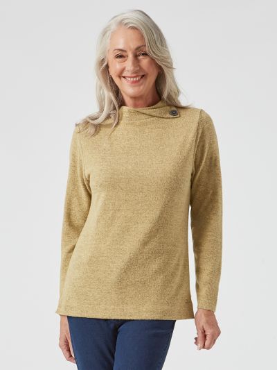 TIGI  Split Turtle Neck Top