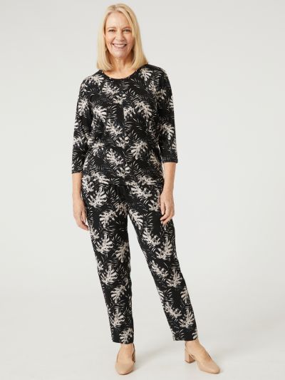 TIGI Monstrera Leaf All Over Print Trouser