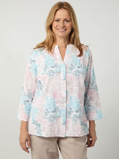 TIGI Patchwork Paisley Print Cotton Shirt