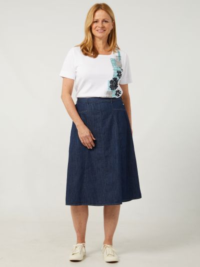 TIGI Denim Panel Skirt