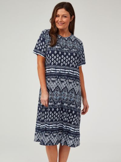 TIGI Tribal Border Print Dress