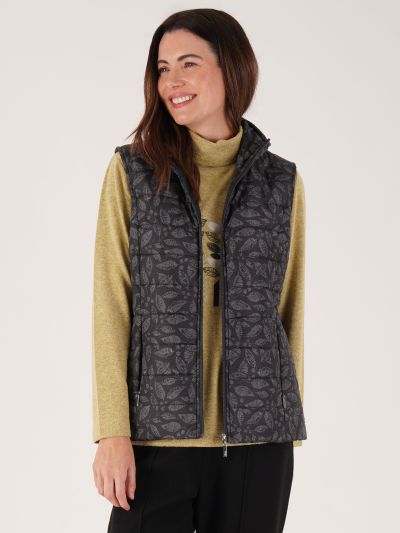 TIGI Tonal Stamp Leaf Print Gilet