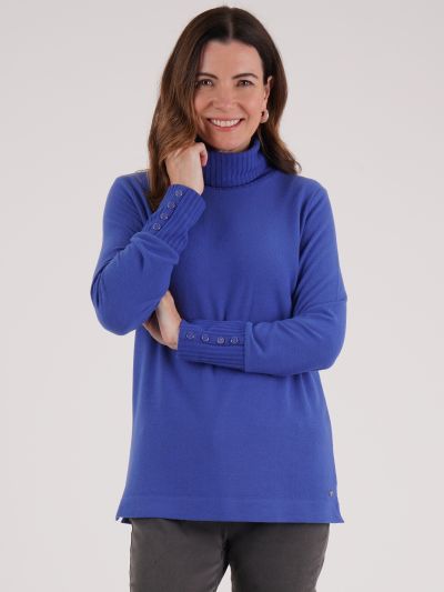 TIGI Rib Roll Neck & Cuff Top