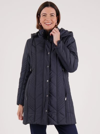 TIGI Hooded Quilt Coat