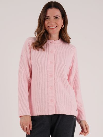 TIGI Knit Button Cardigan - Pink