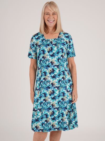 TIGI Splash Leaf All-over Print Dress