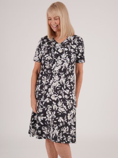 TIGI Floral All-over-print V Neck Dress