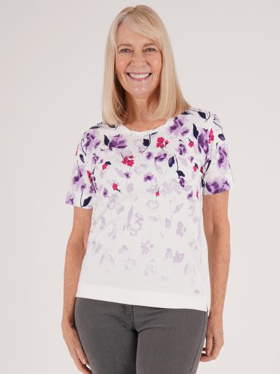 TIGI Cascade Border Print Top