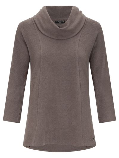 VIZ-A-VIZ  Truffle Cowl Neck Top