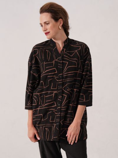 VIZ-A-VIZ  Boutique Corduroy Long Shirt